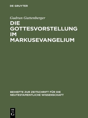 cover image of Die Gottesvorstellung im Markusevangelium